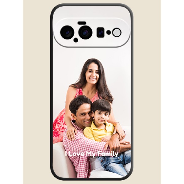 Full Single Pic Upload With Text On Space Black Custom Soft Matte Mobile Back Cover - Google Pixel 11 5G