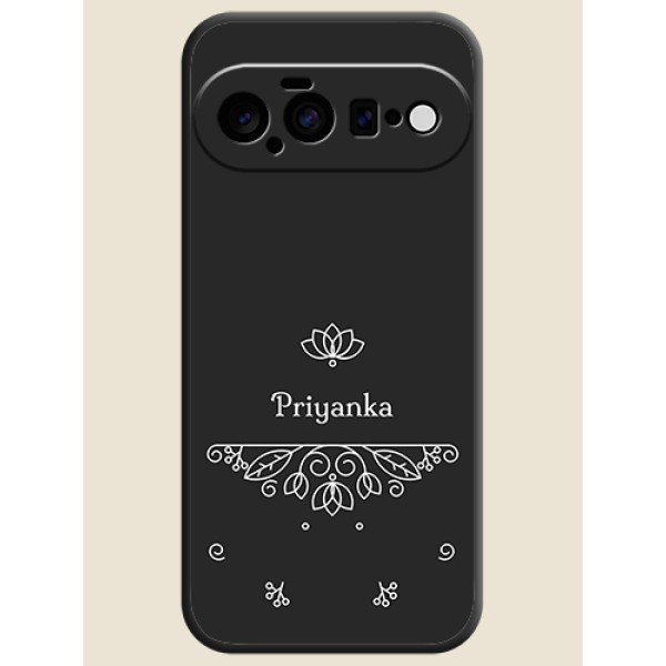 Lotus Garden Custom Text On Space Black Custom Soft Matte Mobile Back Cover - Google Pixel 11 5G