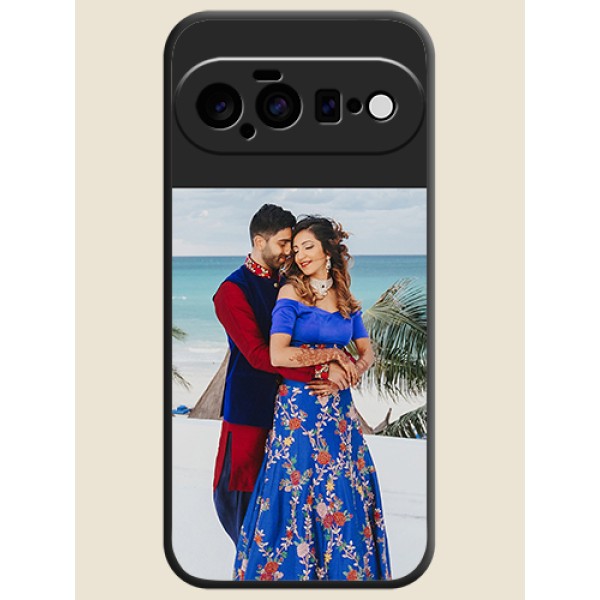 Image Upload With Space Black Color On Custom Soft Matte Mobile Back Cover - Google Pixel 11 5G