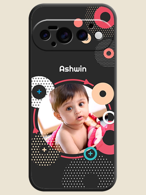 Multicoloured Round Image On Space Black Custom Soft Matte Mobile Back Cover - Google Pixel 11 Pro 5G