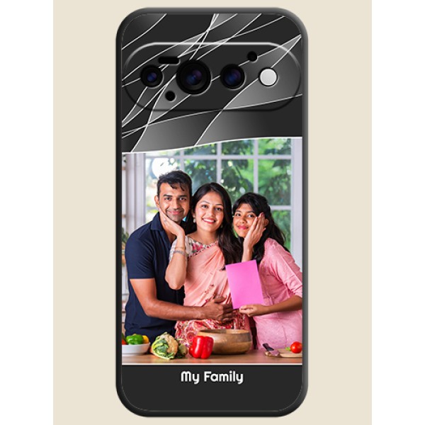 Mixed Wave Lines on Photo On Space Black Custom Soft Matte Mobile Back Cover - Google Pixel 11 Pro 5G