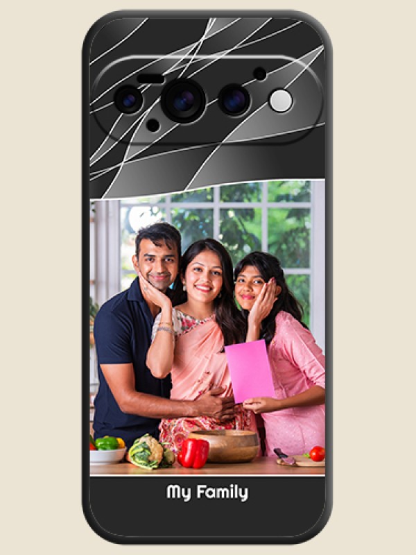 Mixed Wave Lines on Photo On Space Black Custom Soft Matte Mobile Back Cover - Google Pixel 11 Pro 5G