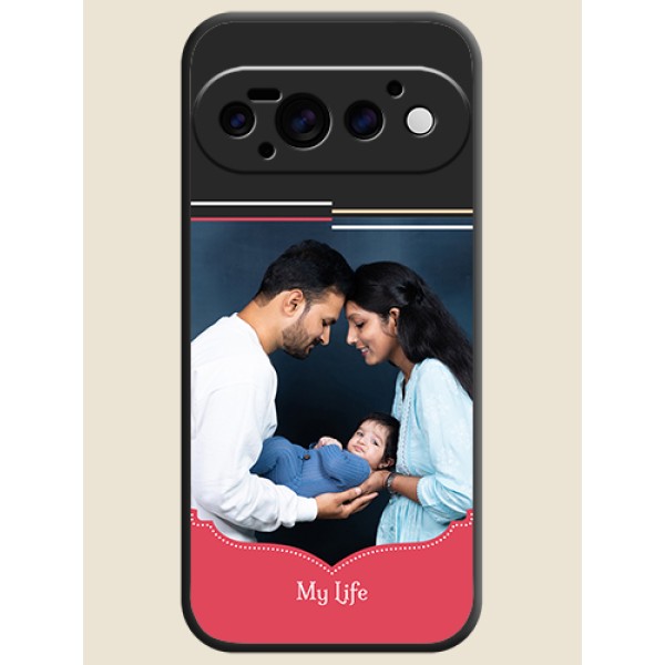 Classic Plain Design with Name On Space Black Custom Soft Matte Mobile Back Cover - Google Pixel 11 Pro 5G