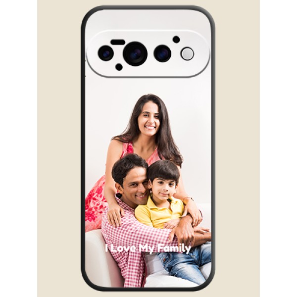 Full Single Pic Upload With Text On Space Black Custom Soft Matte Mobile Back Cover - Google Pixel 11 Pro 5G