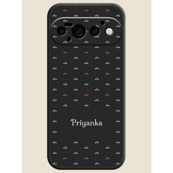 Simple Pattern With Custom Text On Space Black Custom Soft Matte Mobile Back Cover - Google Pixel 11 Pro 5G