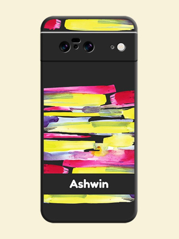 Brush Coloured On Space Black Custom Soft Matte Mobile Back Cover - Pixel 8 5G