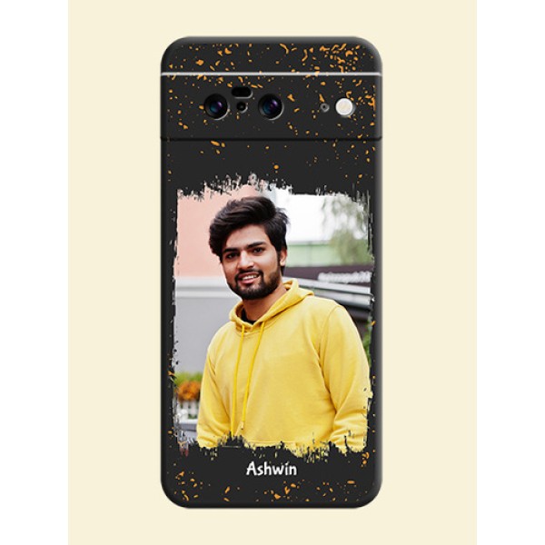 Spray Free Design on Photo On Space Black Custom Soft Matte Mobile Back Cover - Pixel 8 5G