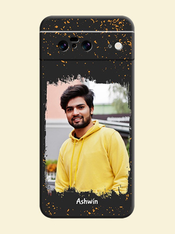 Spray Free Design on Photo On Space Black Custom Soft Matte Mobile Back Cover - Pixel 8 5G