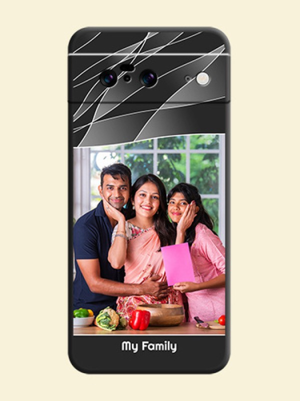 Mixed Wave Lines on Photo On Space Black Custom Soft Matte Mobile Back Cover - Pixel 8 5G
