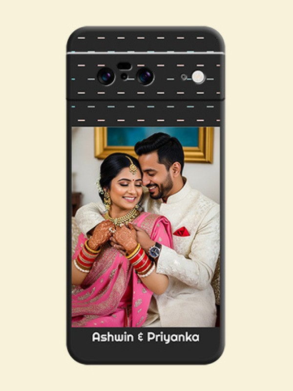Line Pattern Design with Text On Space Black Custom Soft Matte Mobile Back Cover - Pixel 8 5G