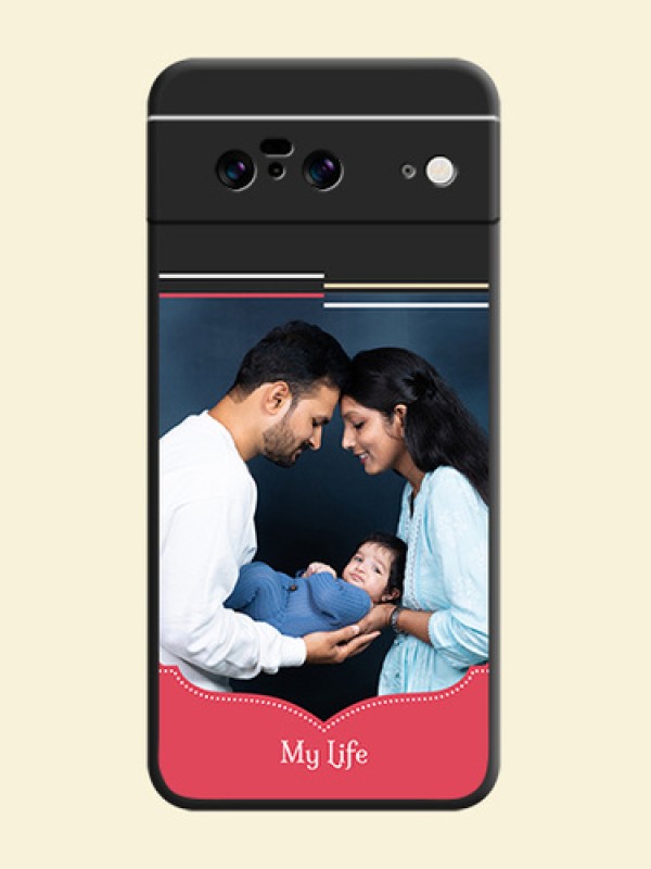 Classic Plain Design with Name On Space Black Custom Soft Matte Mobile Back Cover - Pixel 8 5G