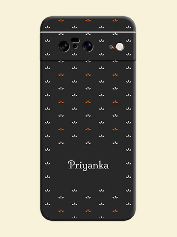 Simple Pattern With Custom Text On Space Black Custom Soft Matte Mobile Back Cover - Pixel 8 5G