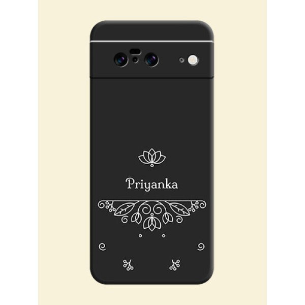 Lotus Garden Custom Text On Space Black Custom Soft Matte Mobile Back Cover - Pixel 8 5G