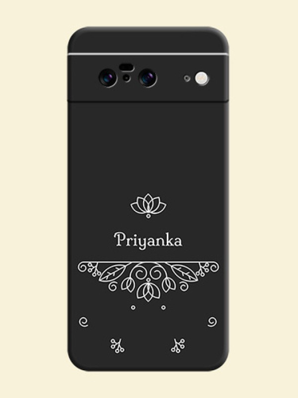 Lotus Garden Custom Text On Space Black Custom Soft Matte Mobile Back Cover - Pixel 8 5G