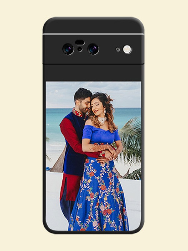 Image Upload With Space Black Color On Custom Soft Matte Mobile Back Cover - Google Pixel 8 5G