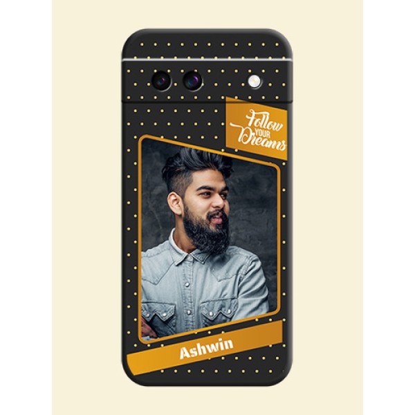Follow Your Dreams with White Dots On Space Black Custom Soft Matte Mobile Back Cover - Google Pixel 8A 5G