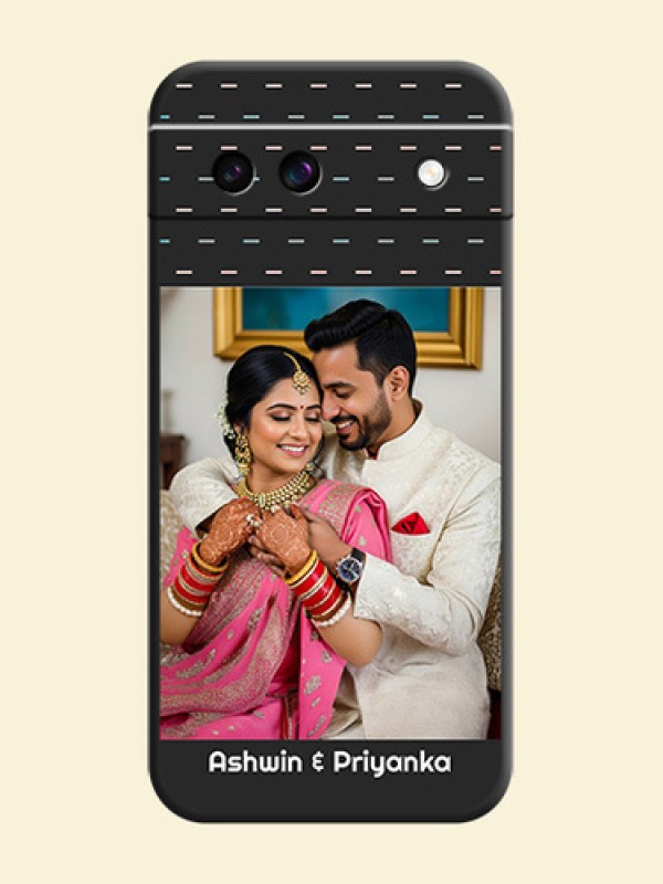 Line Pattern Design with Text On Space Black Custom Soft Matte Mobile Back Cover - Google Pixel 8A 5G