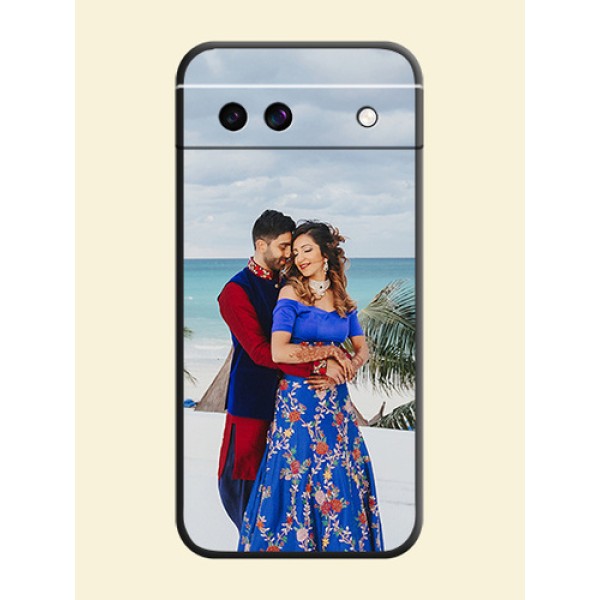 Full Single Pic Upload On Space Black Custom Soft Matte Mobile Back Cover - Google Pixel 8A 5G