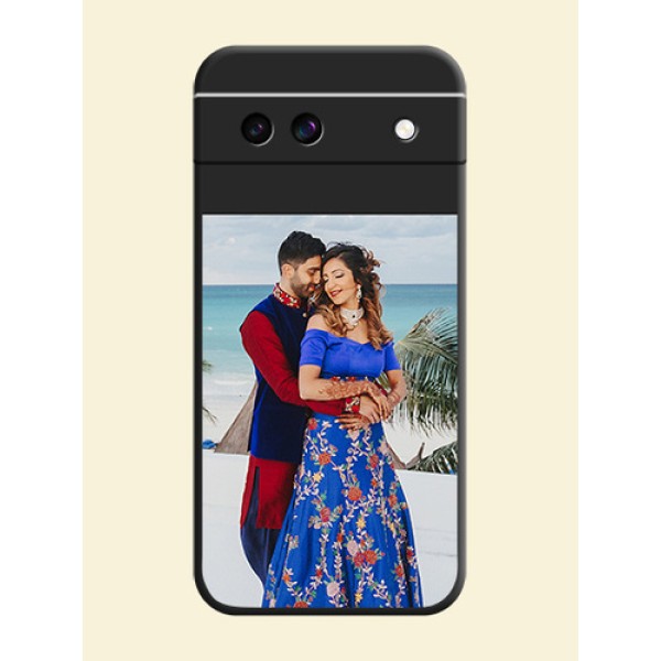 Image Upload With Space Black Color On Custom Soft Matte Mobile Back Cover - Google Pixel 8A 5G