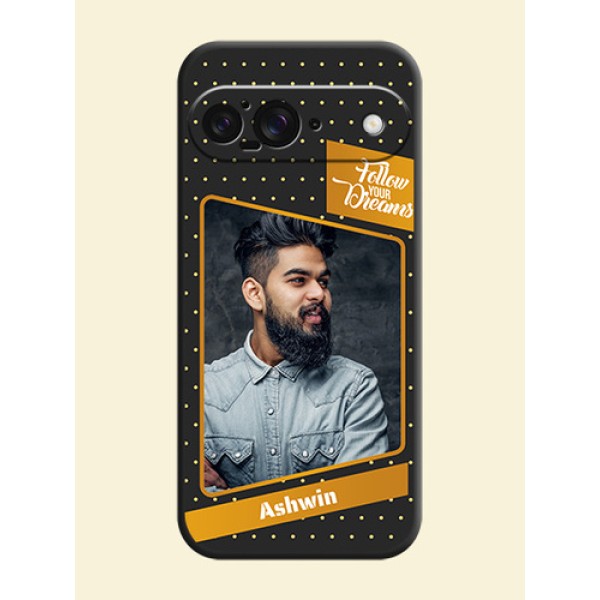 Follow Your Dreams with White Dots On Space Black Custom Soft Matte Mobile Back Cover - Google Pixel 9 5G