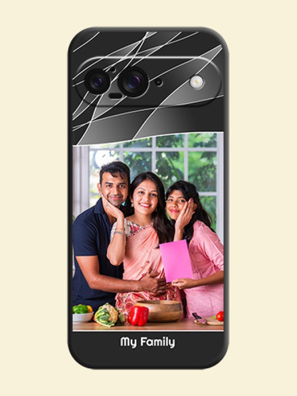 Mixed Wave Lines on Photo On Space Black Custom Soft Matte Mobile Back Cover - Google Pixel 9 5G