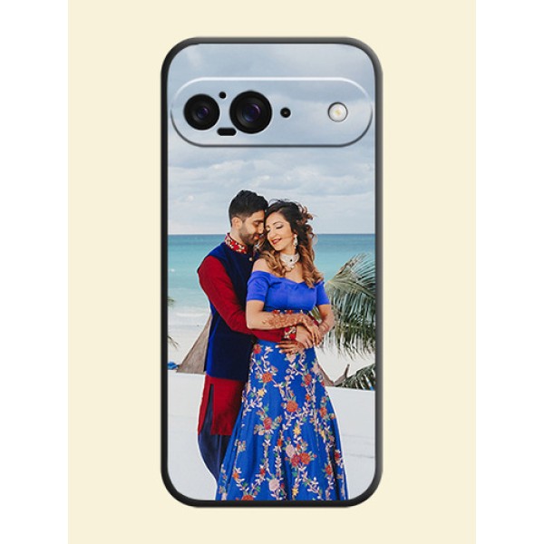 Full Single Pic Upload On Space Black Custom Soft Matte Mobile Back Cover - Google Pixel 9 5G