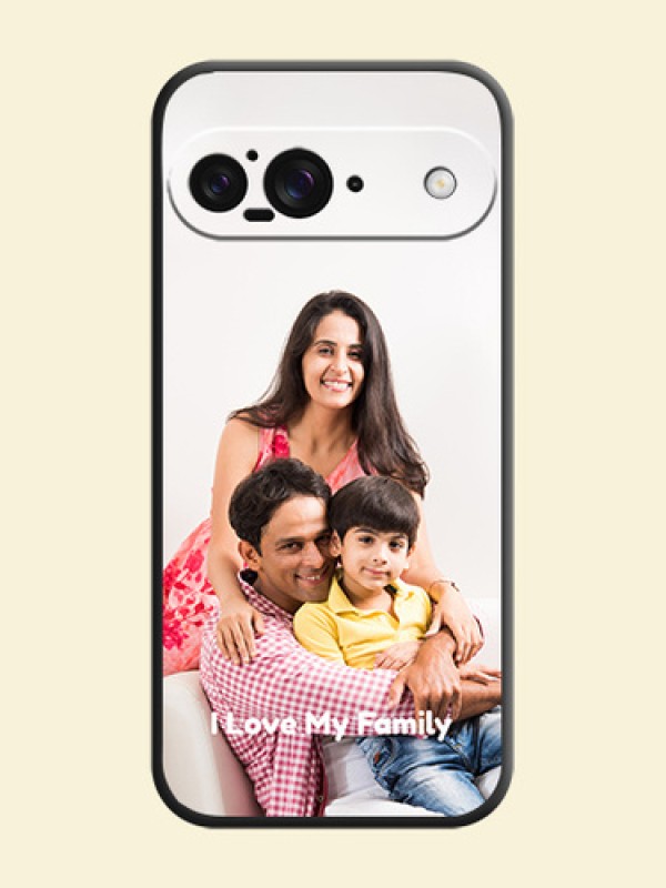 Full Single Pic Upload With Text On Space Black Custom Soft Matte Mobile Back Cover - Google Pixel 9 5G
