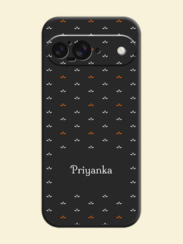 Simple Pattern With Custom Text On Space Black Custom Soft Matte Mobile Back Cover - Google Pixel 9 5G