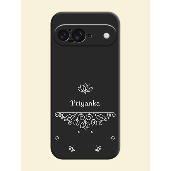 Lotus Garden Custom Text On Space Black Custom Soft Matte Mobile Back Cover - Google Pixel 9 5G