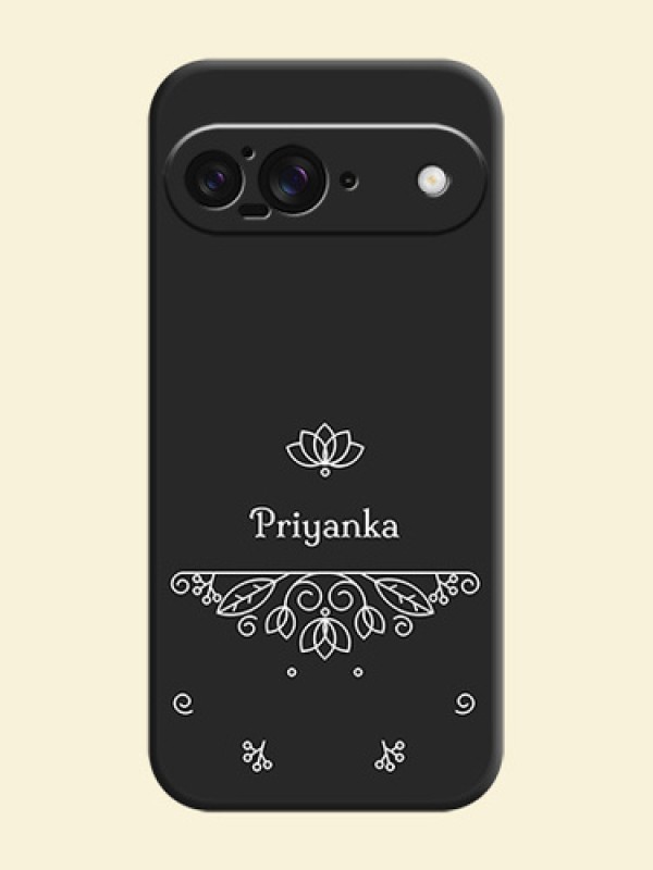 Lotus Garden Custom Text On Space Black Custom Soft Matte Mobile Back Cover - Google Pixel 9 5G