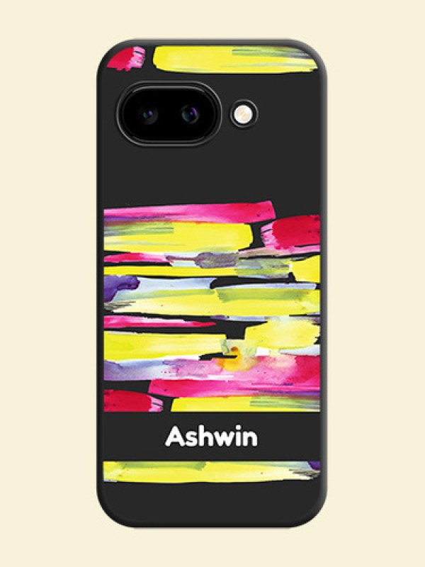 Brush Coloured On Space Black Custom Soft Matte Mobile Back Cover - Google Pixel 9A 5G