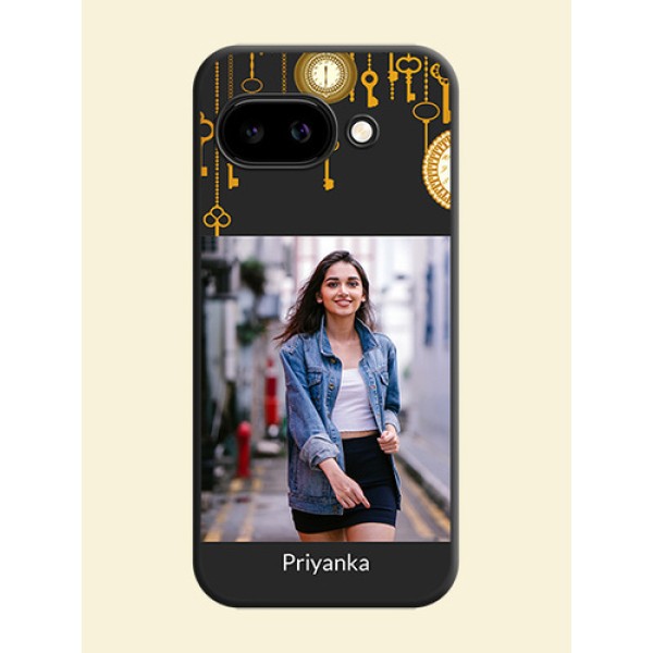 Decorative Design with Text On Space Black Custom Soft Matte Mobile Back Cover - Google Pixel 9A 5G