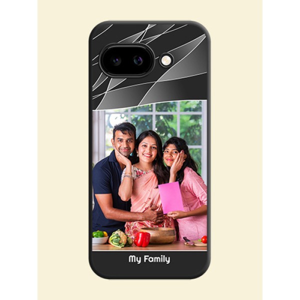 Mixed Wave Lines on Photo On Space Black Custom Soft Matte Mobile Back Cover - Google Pixel 9A 5G