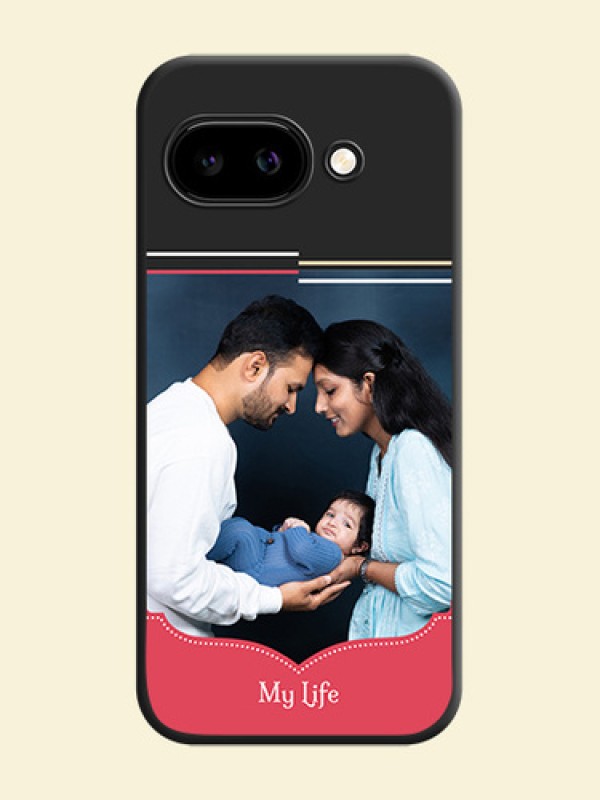 Classic Plain Design with Name On Space Black Custom Soft Matte Mobile Back Cover - Google Pixel 9A 5G