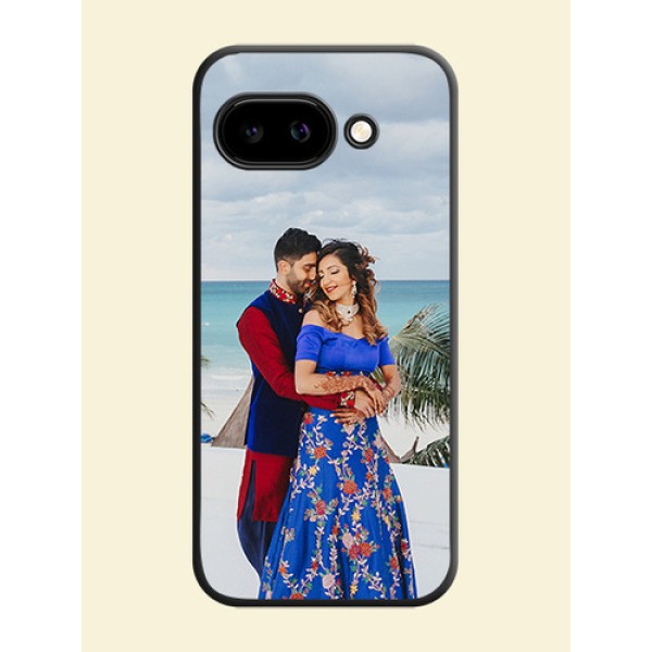 Full Single Pic Upload On Space Black Custom Soft Matte Mobile Back Cover - Google Pixel 9A 5G