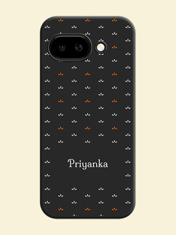 Simple Pattern With Custom Text On Space Black Custom Soft Matte Mobile Back Cover - Google Pixel 9A 5G