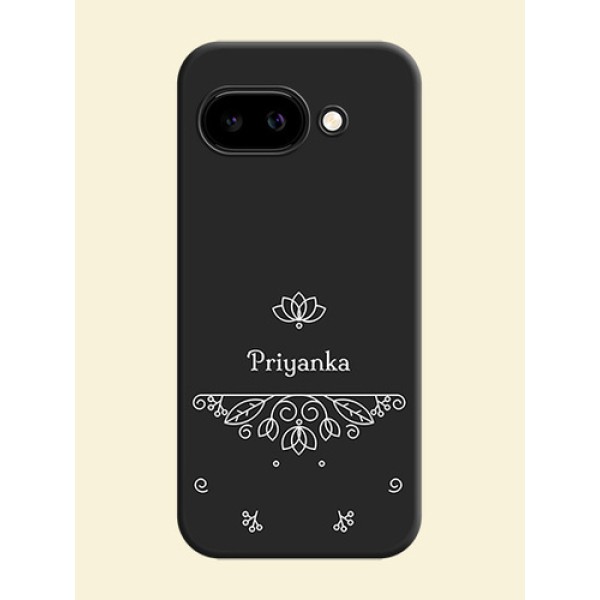 Lotus Garden Custom Text On Space Black Custom Soft Matte Mobile Back Cover - Google Pixel 9A 5G
