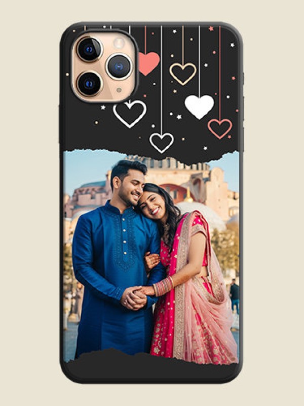 Custom Love Hangings with Splash Wave Picture on Space Black Custom Soft Matte Phone Back Cover - iPhone 11 Pro Max