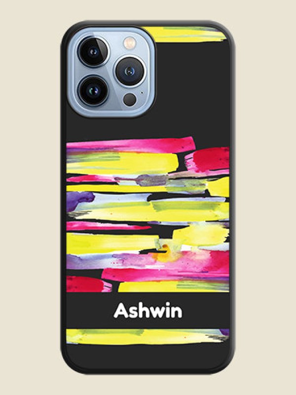 Custom Brush Coloured on Space Black Personalized Soft Matte Phone Covers - iPhone 13 Pro Max