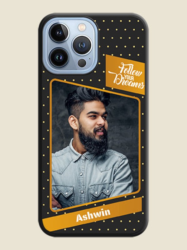 Custom Follow Your Dreams with White Dots on Space Black Custom Soft Matte Phone Cases - iPhone 13 Pro Max