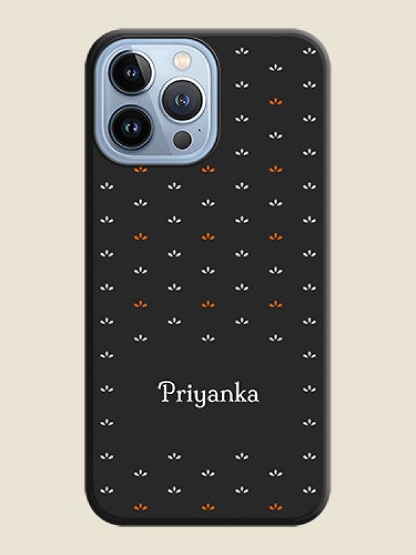 Custom Simple Pattern With Custom Text On Space Black Personalized Soft Matte Phone Covers -Apple Iphone 13 Pro Max