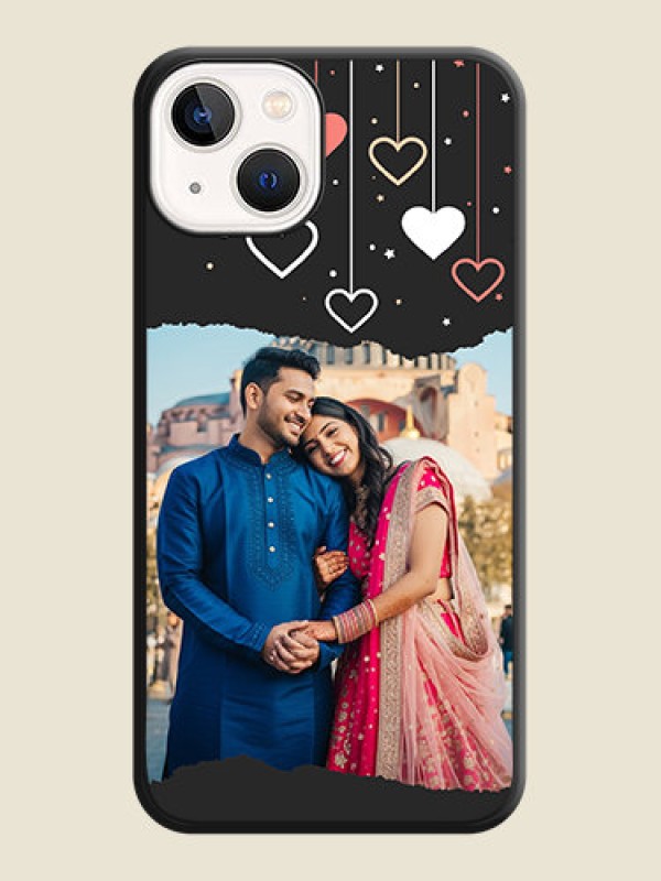 Custom Love Hangings with Splash Wave Picture on Space Black Custom Soft Matte Phone Back Cover - iPhone 13