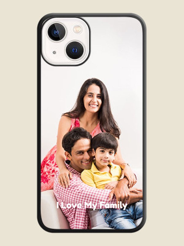 Custom Full Single Pic Upload With Text On Space Black Personalized Soft Matte Phone Covers -Apple Iphone 13