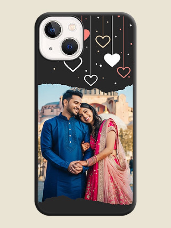 Custom Love Hangings with Splash Wave Picture on Space Black Custom Soft Matte Phone Back Cover - iPhone 14 Plus