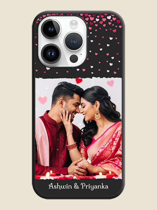 Custom Fall in Love with Your Partner  on Photo on Space Black Soft Matte Phone Cover - iPhone 14 Pro Max
