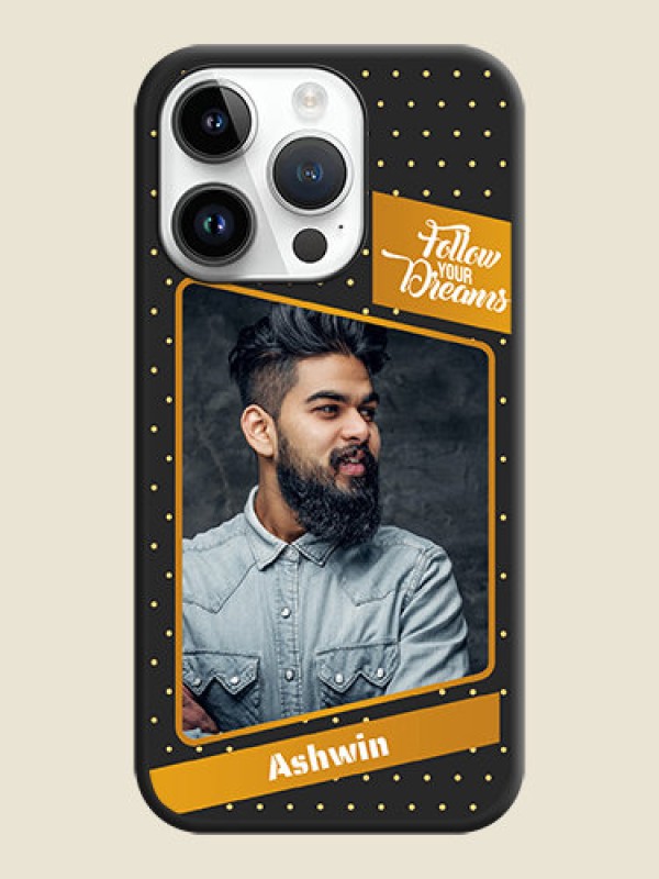 Custom Follow Your Dreams with White Dots on Space Black Custom Soft Matte Phone Cases - iPhone 14 Pro Max