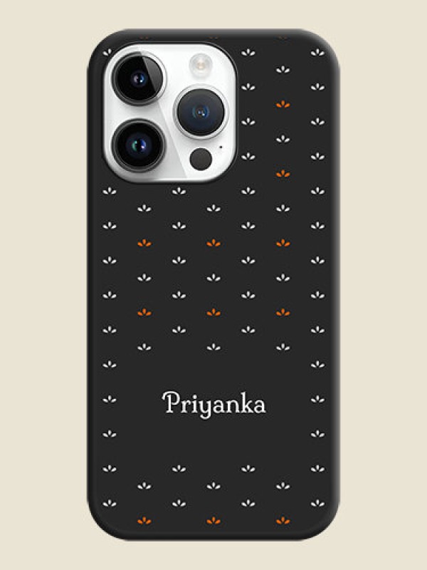 Custom Simple Pattern With Custom Text On Space Black Personalized Soft Matte Phone Covers -Apple Iphone 14 Pro Max