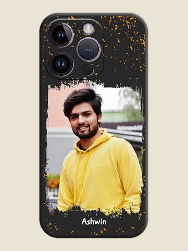 Custom Spray Free Design on Photo on Space Black Soft Matte Phone Cover - iPhone 14 Pro