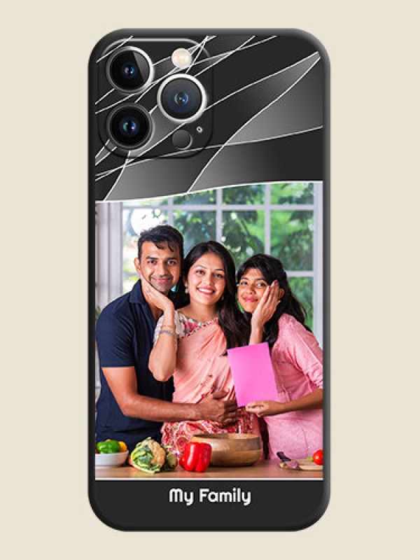 Custom Mixed Wave Lines - Photo on Space Black Soft Matte Mobile Cover - iPhone 15 Pro Max