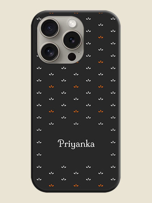 Custom Simple Pattern With Custom Text On Space Black Personalized Soft Matte Phone Covers - iPhone 15 Pro